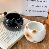Cute Siamese Cat Ceramic Coffee Cup - Thumbnail 5