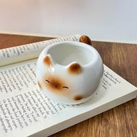 Cute Siamese Cat Ceramic Coffee Cup - Thumbnail 7