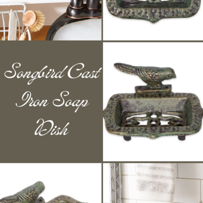 Songbird cast iron soap dish
