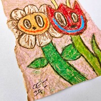 🌷Drawing by Celipe Perroloco "Two Flower"  - Thumbnail 4