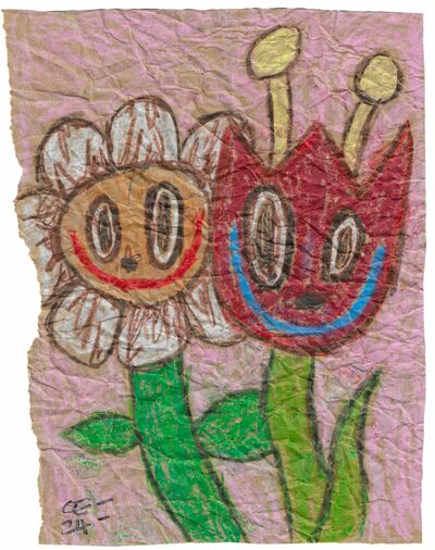 🌷Drawing by Celipe Perroloco "Two Flower" 