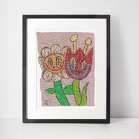 🌷Drawing by Celipe Perroloco "Two Flower"  - Thumbnail 6