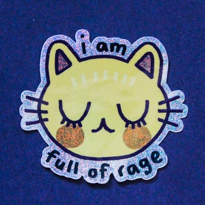 Full of rage 2.3'' glitter sticker