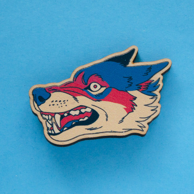 Woof 1.5'' Wooden Pin