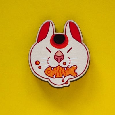 Fish cookie 1.5'' wooden pin