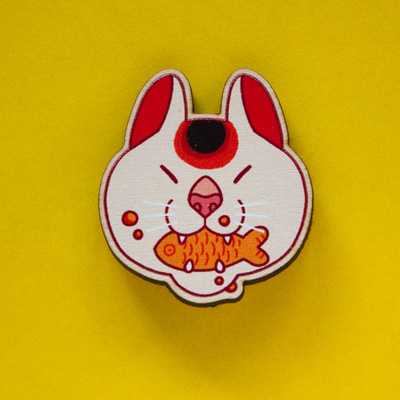 Fish Cookie 1.5'' Wooden Pin