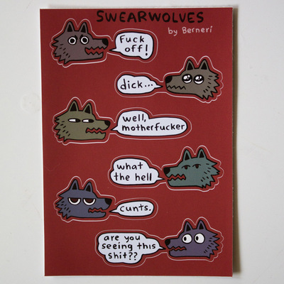 Swearwolves 6'' Matte Sticker Sheet