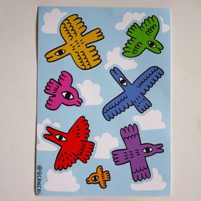 Bird sky 6'' matte sticker sheet