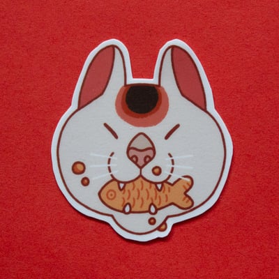 Fish cookie 2.2'' gloss sticker