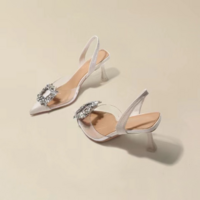 Sexy Crystal Transparent High Heels - Thumbnail 1