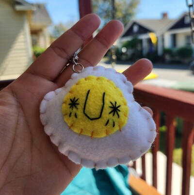Felt Egg keychain