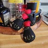 Felt Soy Sauce Keychain  - Thumbnail 1