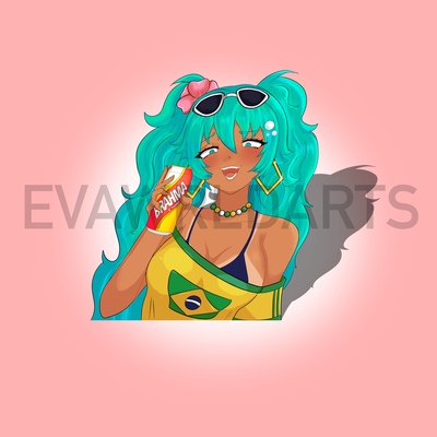 Brazil miku sticker