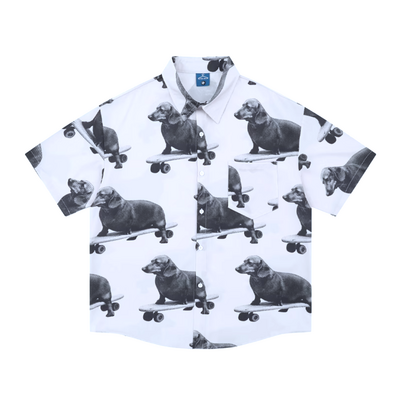 SKATEBOARDING DACHSHUND SHIRT