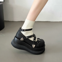 Punk Gothic Women's Wedge High Heel Platform Shoes - Thumbnail 1