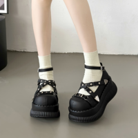 Punk Gothic Women's Wedge High Heel Platform Shoes - Thumbnail 2