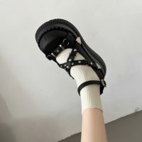 Punk Gothic Women's Wedge High Heel Platform Shoes - Thumbnail 4
