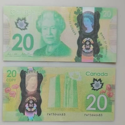 100pcs realistic prop money – australian & canadian banknote replicas (20, 50, 100) for movies, tv, training & displays
