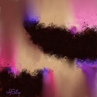 Fascination - Violet Magenta Beige Abstract Art Print - Thumbnail 1