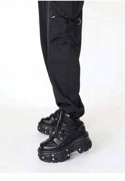  Black Platform Women's Punk Gothic Sneakers