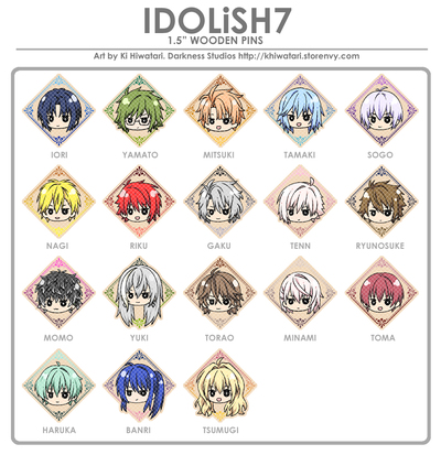 IDOLiSH7 1.5" Wooden Pins