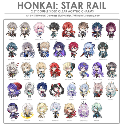 Honkai Star Rail 2.5" Acrylic Charms