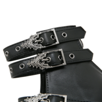 Gothic Style Women's Block Heel Shoes - Thumbnail 5