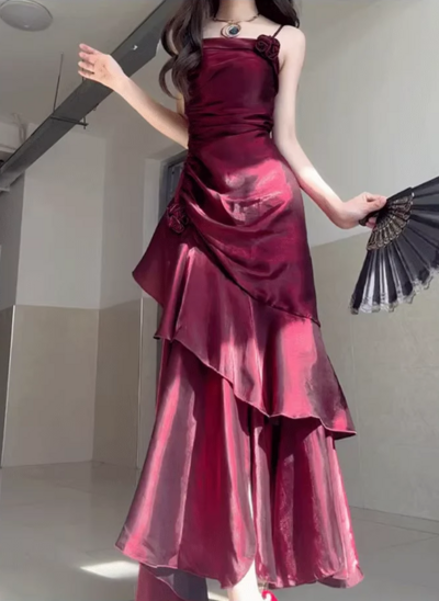 French Style Straps Prom Evening Dresses