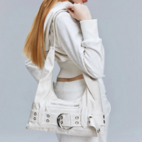 Luxury Rivet PU Leather Handbag for Women - Thumbnail 5