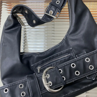 Luxury Rivet PU Leather Handbag for Women - Thumbnail 2
