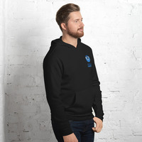 Unisex hoodie, black, embroidered NOAA Fisheries on chest, printed artwork on back - Thumbnail 3