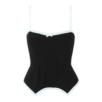 Sexy classic black fishbone waist slimming tube top camisole - Thumbnail 3