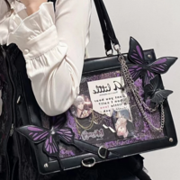 Y2K Gothic Butterfly Spider Web Ita Bag - Thumbnail 3