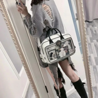 JK Large Capacity Crossbody Bag Star Applique Harajuku Ita Bag - Thumbnail 1