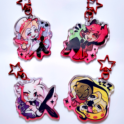 Hazbin hotel keychains