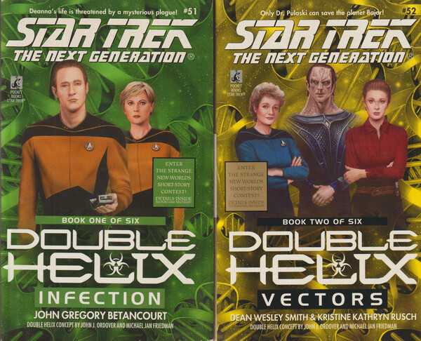 Pocket Books Star Trek: The Next Generation: Double Helix complete set of six prose paperback novels