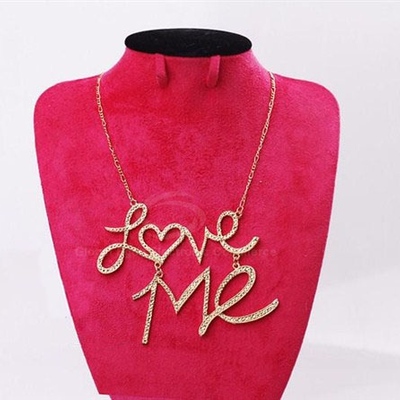 Love me rhinestone necklace