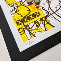 Square SreenPrint by Parquerama "Electric Angel as crazy" - Thumbnail 3