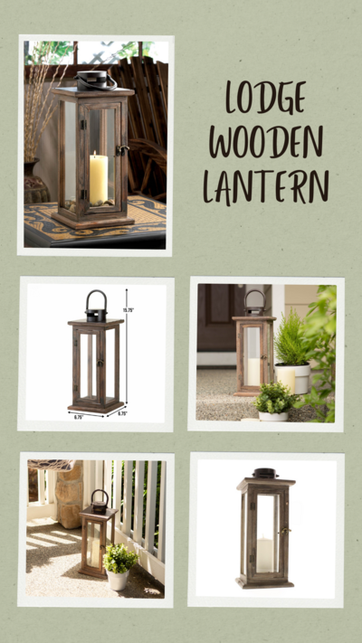Lodge Wooden Lantern