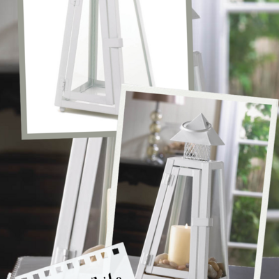 Summit white candle lantern