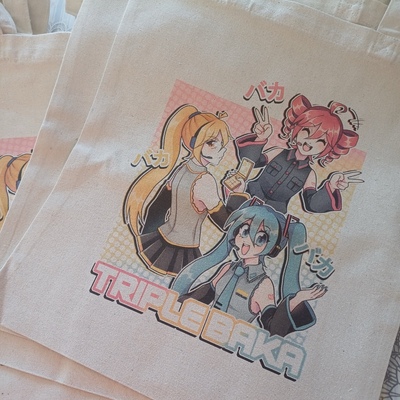 Vocaloid triple baka tote bag