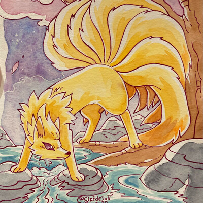 Mega sale!! original painting - ninetales