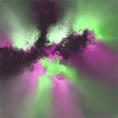 Green with envy abstract art print