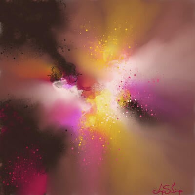 Letting love in art print - 24" x 24"