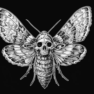 Death moth sticker