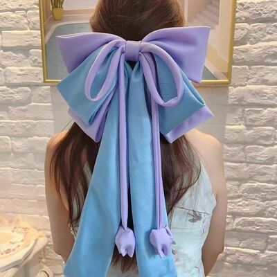 Big bowknot tulip hair clips