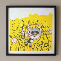 Square ScreenPrint by Parquerama "Classic Electric Angel" - Thumbnail 3