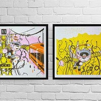 Square ScreenPrint by Parquerama "Classic Electric Angel" - Thumbnail 5