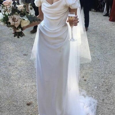 Sexy sheath off the shoulder wedding dress bridal gown wedding gown