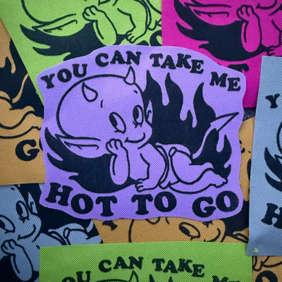 HOT TO GO canvas patch